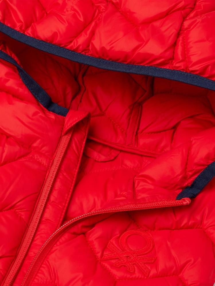 Rood - Benetton Younger Boys Puffer Gilet - Image 3 of 3