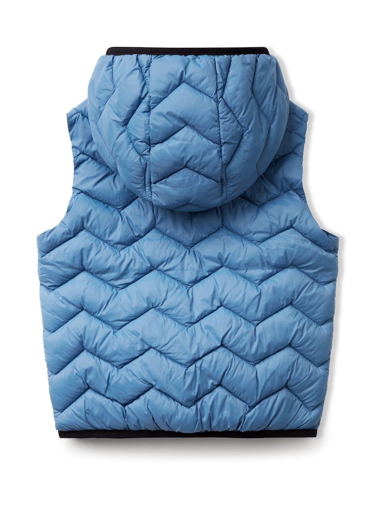 Blauw - Benetton Younger Boys Puffer Gilet - Image 2 of 3