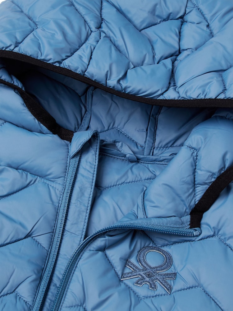 Blauw - Benetton Younger Boys Puffer Gilet - Image 3 of 3