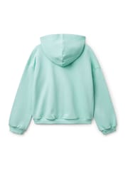Benetton Girls Green  Pull On Hooded 100% Cotton hoodies - Image 2 of 3