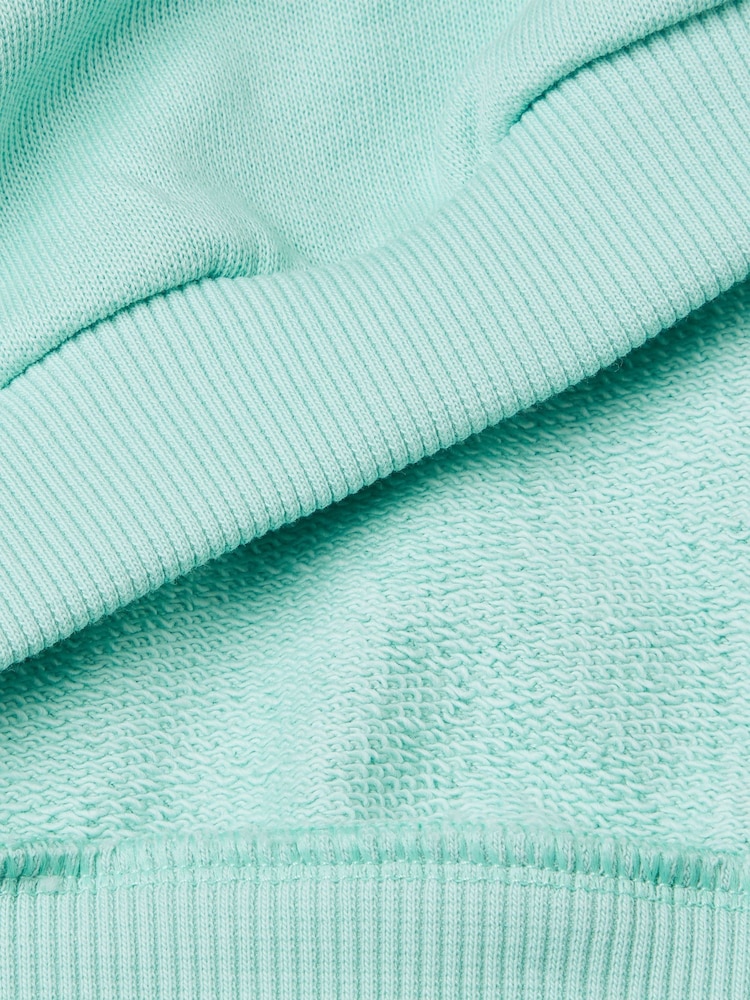 Benetton Girls Green  Pull On Hooded 100% Cotton hoodies - Image 3 of 3