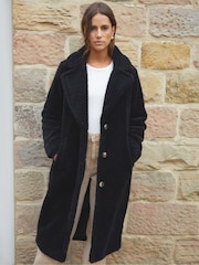 Noir - Manteau Borg long Threadbare - Image 1 de 4