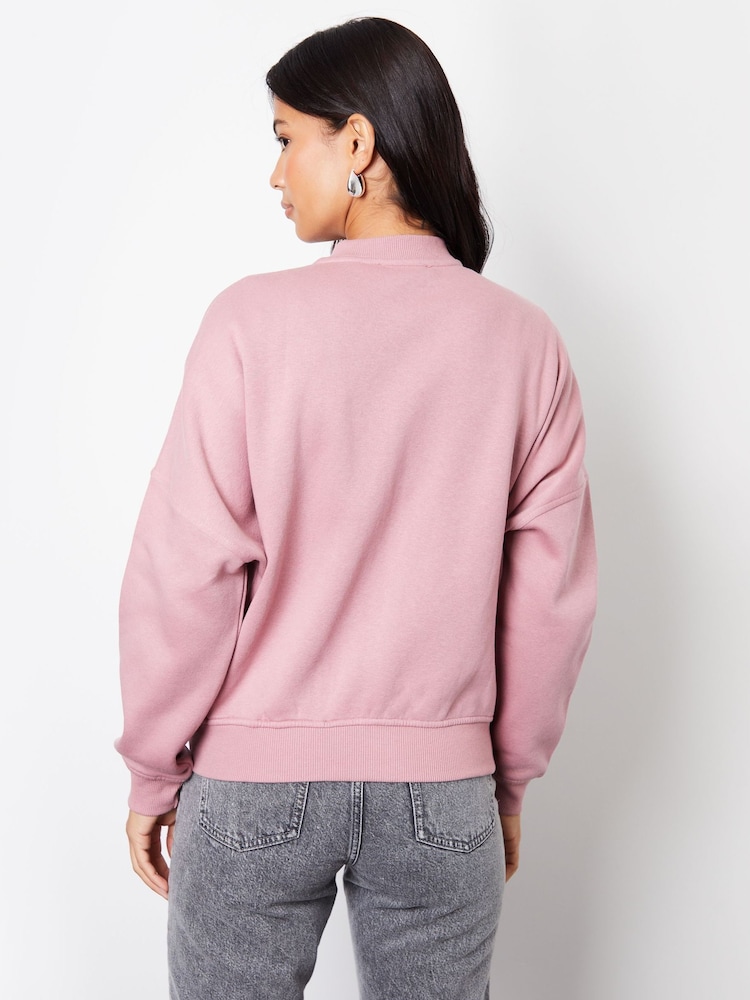 Threadbare Zip-Up Sweat Bomber Jacket - Bild 2 von 4