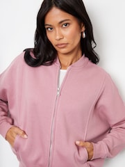 Threadbare Zip-Up Sweat Bomber Jacket - Bild 4 von 4