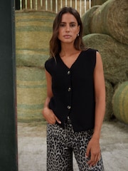 Threadbare Black Knitted Waistcoat - Image 1 of 5