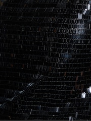 Threadbare Black Sequin Fringe Halterneck Top - Image 4 of 4