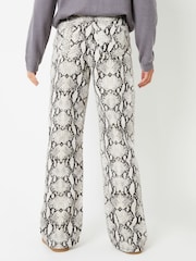 Threadbare Grey Snake Print Wide Leg 100% Cotton Jeans - Image 3 of 4