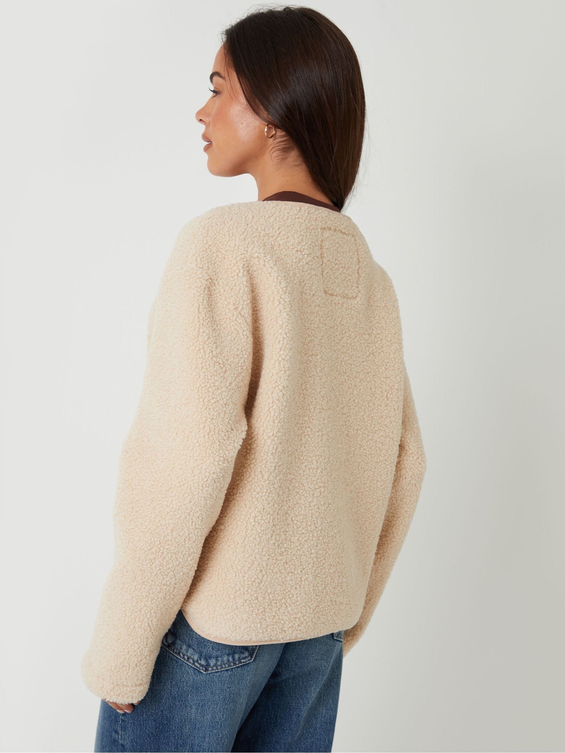 Buy Threadbare Beige Borg Fleece Toggle Jacket from Next USA