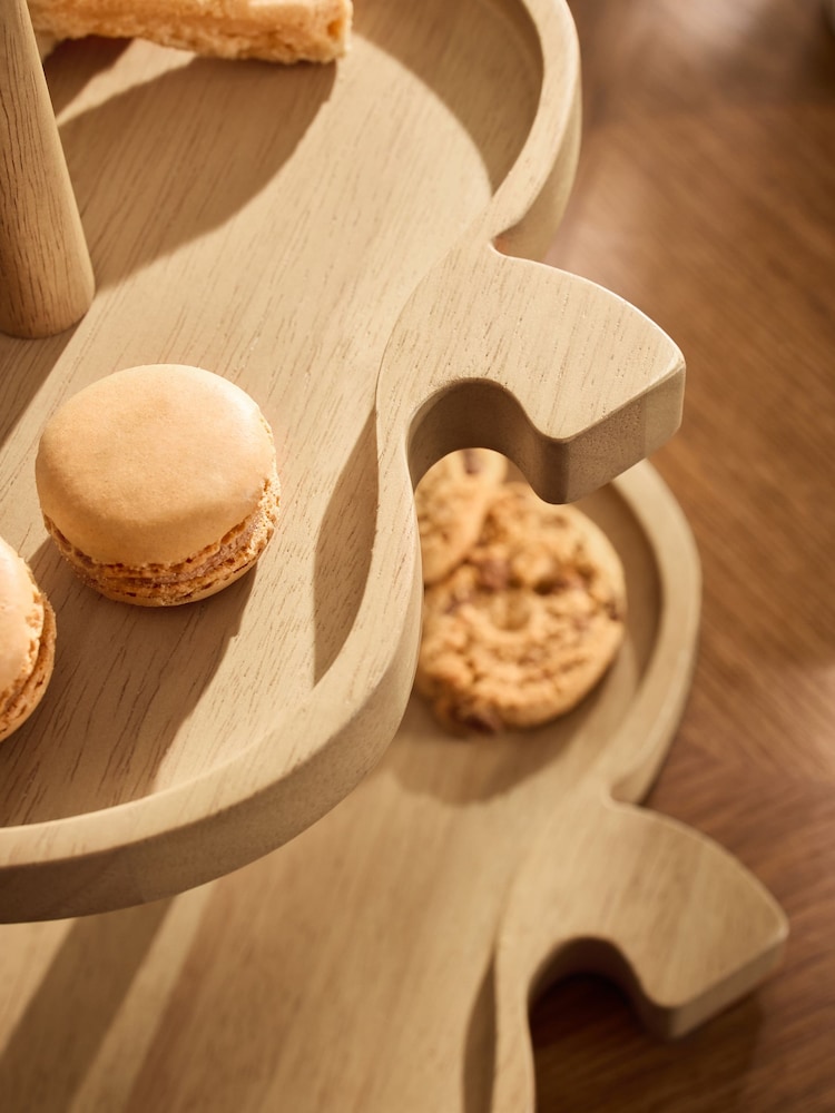Natural Pumpkin Shaped Two Tier Serving Stand - Image 3 of 5