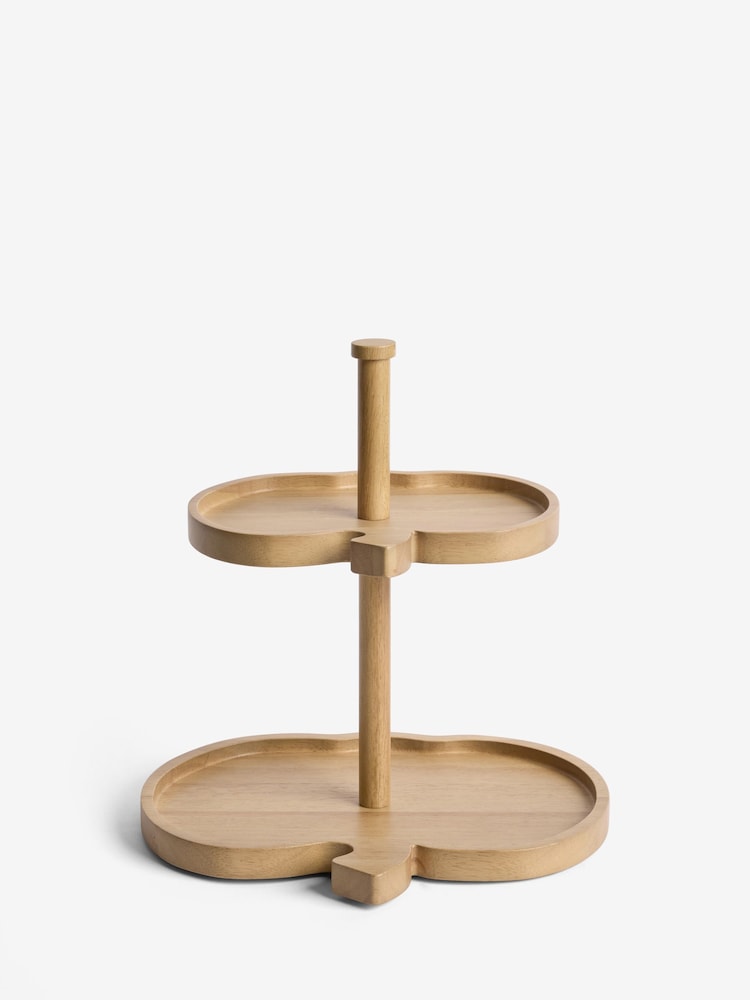 Natural Pumpkin Shaped Two Tier Serving Stand - Image 4 of 5