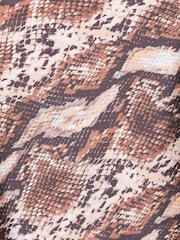 Threadbare Snake Print Maxi Satin Slip Skirt - Image 5 of 5