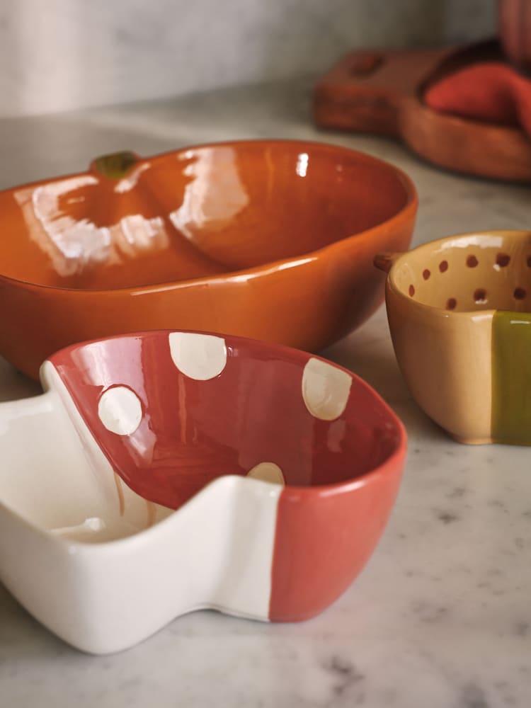 Set of 3 Orange Pumpkin and Friends Nibble Bowls - Image 3 of 3