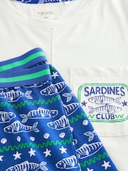 Blue Fish Short Set Pyjamas - Image 10 of 10