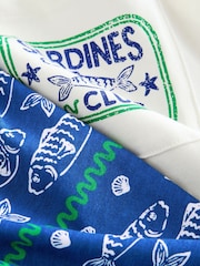Blue Fish Short Set Pyjamas - Image 9 of 10