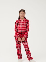 Society 8 Red 100% Cotton Flannel Christmas Pyjamas - Image 1 of 6