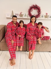 Society 8 Red 100% Cotton Flannel Christmas Pyjamas - Image 2 of 6