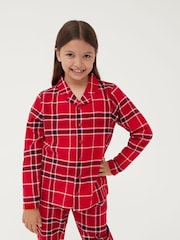 Society 8 Red 100% Cotton Flannel Christmas Pyjamas - Image 4 of 6