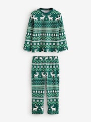 Society 8 Green Boys Fairisle Pattern Christmas Pyjamas - Image 1 of 1