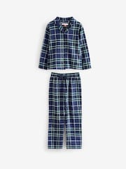 Society 8 Blue Boys 100% Cotton Flannel Christmas Pyjamas - Image 1 of 1