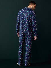 Society 8 Blue Mens Ski Slope Christmas Pyjamas - Image 3 of 5