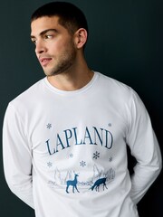 Society 8 Blue Mens Lapland Christmas Pyjamas - Image 3 of 3