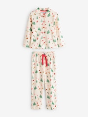Society 8 Cream Girls Ski Slope Christmas Pyjamas - Image 1 of 1