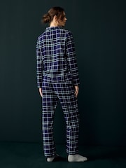 Society 8 Blue Ladies 100% Cotton Flannel Christmas Pyjamas - Image 2 of 4