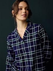 Society 8 Blue Ladies 100% Cotton Flannel Christmas Pyjamas - Image 3 of 4