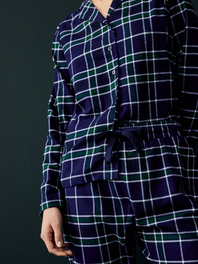 Society 8 Blue Ladies 100% Cotton Flannel Christmas Pyjamas - Image 4 of 4