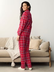 Society 8 Red Ladies 100% Cotton Flannel Christmas Pyjamas - Image 4 of 9