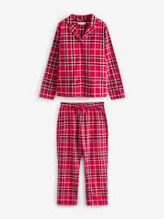 Society 8 Red Ladies 100% Cotton Flannel Christmas Pyjamas - Image 7 of 9