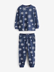 Society 8 Blue Boys Snowflake Christmas Pyjamas - Image 1 of 1
