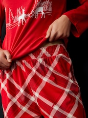Society 8 Red Ladies Lapland Christmas Pyjamas - Image 3 of 3