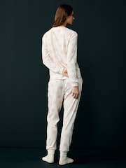 Society 8 Cream Ladies Snowflake Christmas Pyjamas - Image 2 of 4