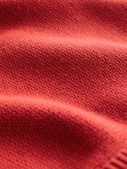 Red 100% Cotton Knitted Bomber Jacket - Image 7 of 7