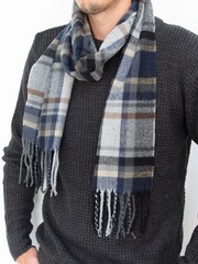 Solesmith Grey Check Subtle Scarf - Image 2 of 4