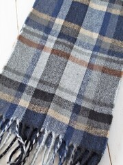 Solesmith Grey Check Subtle Scarf - Image 3 of 4