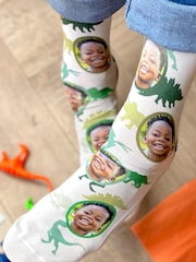 Solesmith Dinosaur Photo White Socks - Image 1 of 2