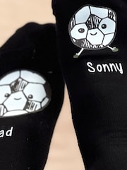 Solesmith Me and You Personalised Football Black Socks - Image 3 of 3