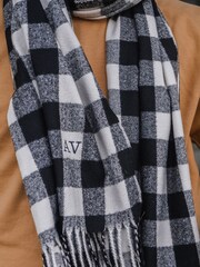 Solesmith Check Black Scarf - Image 2 of 4