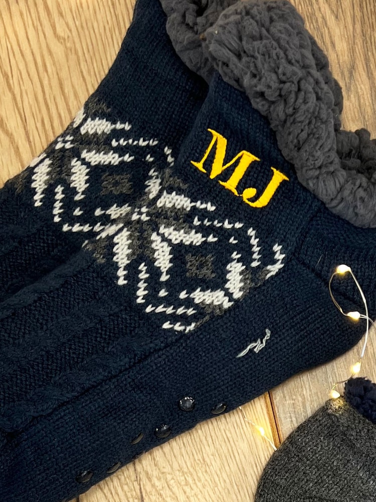 Solesmith Mens Nordic Slipper Boot Socks - Image 2 of 3