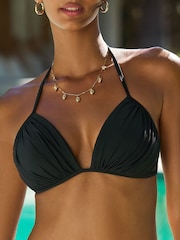 Friends Like These Pleated Triangle Tie Back Bikini Tops 2 Pack - Image 4 of 7