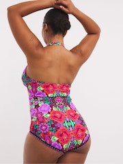 Figleaves Frida Halter Swimsuit Longer Length - Image 2 of 4