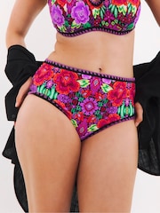 Figleaves Pink Frida High Waist Bikini Briefs - Image 3 of 4