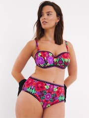 Figleaves Pink Frida Underwired Bandeau Bikini Top - Image 1 of 4