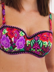 Figleaves Pink Frida Underwired Bandeau Bikini Top - Image 4 of 4