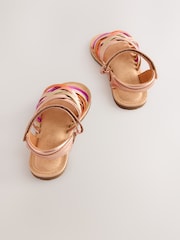 Metallic Wide Fit (G) Strap Sandals - Image 3 of 6
