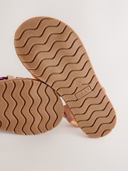 Metallic Wide Fit (G) Strap Sandals - Image 6 of 6