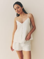 Ivory Bridal Satin Cami Short Set Pyjamas - Image 1 of 10
