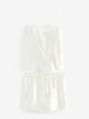 Ivory Bridal Satin Cami Short Set Pyjamas - Image 7 of 10